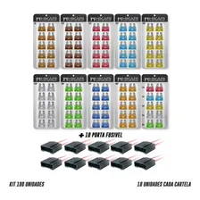 Kit Fusivel Lamina 100 Peças + Porta Fusível 10 Peças Foto mini 1