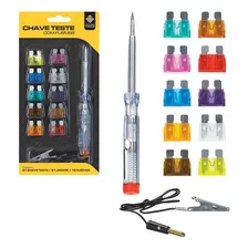 Kit FusÃvel P Carro 10 FusÃveis + Chave Teste + Jacaré Foto mini 2