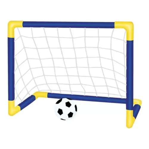 Kit Futebol Infantil Gol Desmontável + Bolinha E Bomba De Ar Foto 1