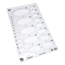 Kit Gabarito Elipses Trident 30°40° D23 D25 Para Desenho C/2 Foto mini 4