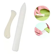 Kit Gabarito Encadernação Mdf Wireo Esquadros Espatula Vinco Cor Marrom Foto mini 3