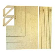 Kit Gabarito Regua Fio Cabelo Esquadros T Cartonagem Wire O Foto mini 3