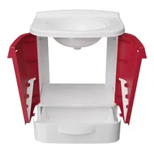 Kit Gabinete E Pia Em Pvc Para Banheiro Gabfit Bord么 Astra Foto mini 2