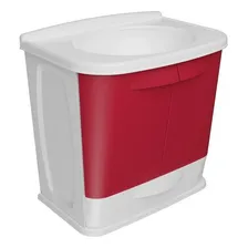 Kit Gabinete E Pia Em Pvc Para Banheiro Gabfit Bord么 Astra Foto mini 1