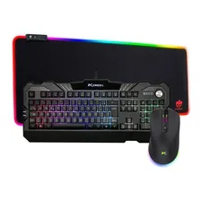 Kit Gamer Mouse Sem Fio Teclado Semi Mecanico E Mousepad Rgb Foto mini 1