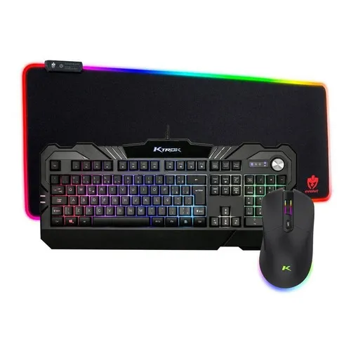 Kit Gamer Mouse Sem Fio Teclado Semi Mecanico E Mousepad Rgb Foto 1