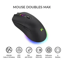 Kit Gamer Mouse Sem Fio Teclado Semi Mecanico E Mousepad Rgb Foto mini 3