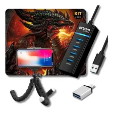 Kit Gamer Para Celular Completo Top Mobilador Ff Pubg Tipo C Preto Foto mini 1