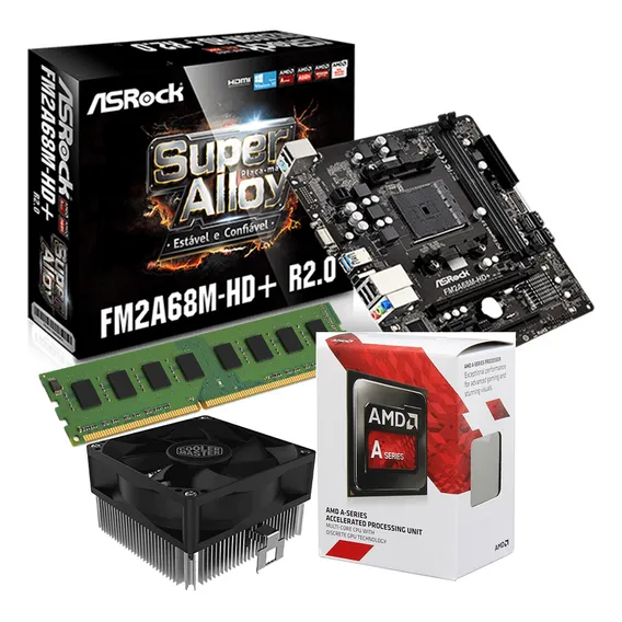 Kit Gamer - Placa Video 2gb / Cpu 4.2ghz / A88 / 16gb Ram Cor Preto Foto 1