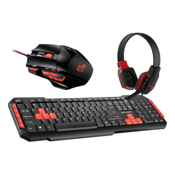 Kit Gamer Red Teclado + Mouse + Headphone Foto 1
