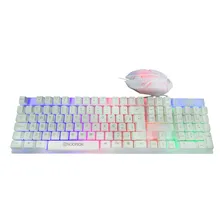 Kit Gamer Teclado E Mouse Branco Hoopson Tpc-096kb Foto  mini 1