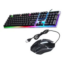 Kit Gamer Teclado Semi Mecânico Luminoso Abnt2 Mouse Rgb + Foto mini  2