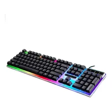 Kit Gamer Teclado Semi Mecânico Luminoso Abnt2 Mouse Rgb + Foto  mini 1