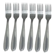 Kit Garfo De Mesa Inox 6 Pçs Cozinha Churrasco Buffet Full Foto mini 1