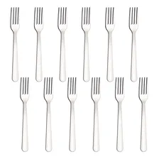 Kit Garfos Para Sobremesa Tramontina Malibu Aço Inox 12 Pçs Foto mini  2