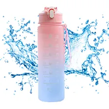 Kit Garrafa Motivacional 2l + Garrafa 1l + Garrafa 500ml Cor Rosa com Azul Foto mini 4