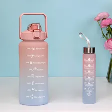Kit Garrafas Água Galão 2l + 300ml Academia Antivazamento Foto mini  3