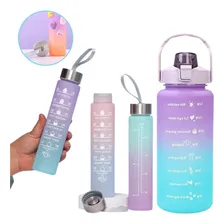 Kit Garrafas Água Galão 2l + 300ml Academia Antivazamento Foto  mini 1