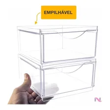 Kit Gaveteiro Organizador Acrilico Multiuso Com 3 Gavetas Cor Transparente Foto mini 3