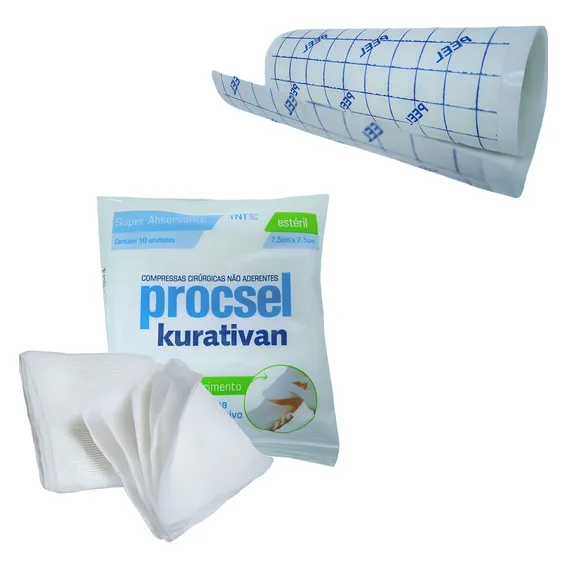 Kit Gaze Para Proteção Curativo + Filme Adesivo Prova D'agua Foto 1