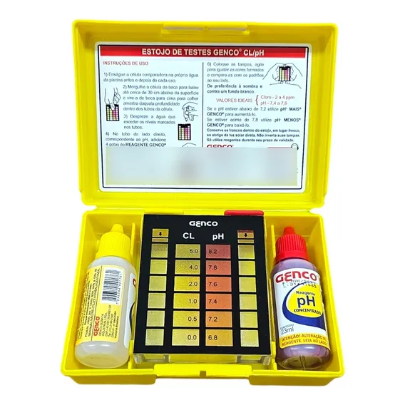 Kit Genco Estojo Analise Cl/ph Para Medir Químicos Em Piscinas - 3 Peças Foto 1