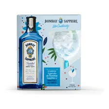 Kit Gin Bombay Sapphire 750ml + Taça De Vidro Foto mini 2