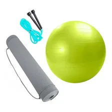 Kit Ginástica Com Bola 55cm, Corda E Tapete Belfix Foto mini 2