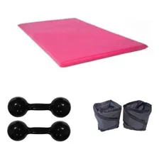 Kit Ginástica Par Halter 4 Kg + Caneleira 4 Kg + Colchonete Cor Preto Foto  mini 1