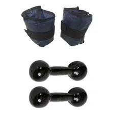 Kit Ginástica Par Halter 4 Kg + Caneleira 4 Kg + Colchonete Cor Preto Foto mini  2