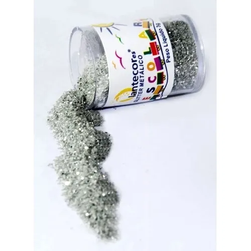 Kit Glitter Lantecor 12 Potes 3 Gramas Cores Brocal Cor Prateado Foto 1