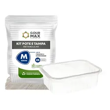 Kit Gourmax Potes Descartáveis Marmita Freezer Microondas 500ml 25un Foto  mini 1