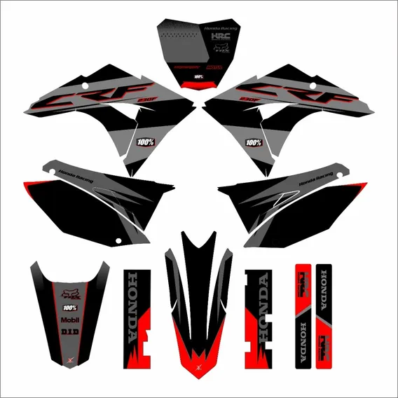Kit Gráfico Adesivo Moto Trilha Crf 230/250 - 0,25mm Fosco Foto 1
