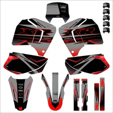 Kit Gráfico Adesivo Xr 200 - 0,20mm - Honda Cor Preto Foto mini 1