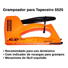 Kit Grampeador Tapeceiro Profissional Abs 5525 + 1000 Grampos 8mm Starfer Foto mini 2
