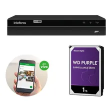 Kit Gravador Dvr Intelbras Mhdx 1208 + Hd 1 Tera Purple Wd 100V/240V Foto mini 1
