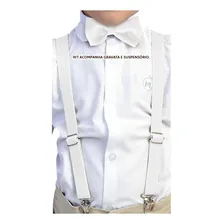 Kit Gravata E Suspens贸rio Adulto Cores Cor Branco Foto mini 1