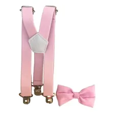 Kit Gravata E Suspens贸rio Adulto Cores Cor Rosa Foto mini 2