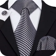 Kit Gravata Seda Italiana Cinza Luxo Slim Noivo +lenço +bots Foto mini 1