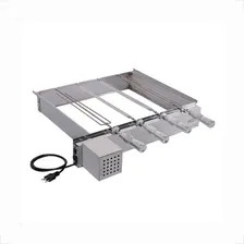 Kit Gril Giratorio Churrasqueira 4 Espetos Inox Bivolt Foto mini 1