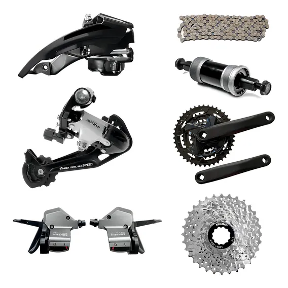 Kit Grupo De Transmissão E Relação Sunrun 3x9 27 Marchas Foto 1