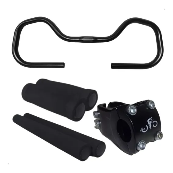 Kit Guidão Borboleta + Mesa + Kit Espuma Bike Mtb Alumínio Foto 1