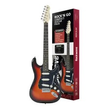 Kit Guitarra Rockwave Strinberg Strato Rgk50 Sb Sunburst Foto mini 1