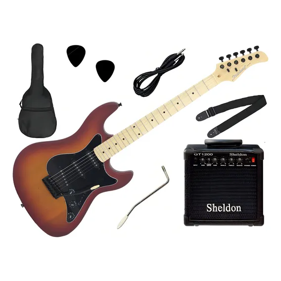 Kit Guitarra Stratocaster Strinberg Sts100 + Amplificador Cor Sts100 Css Foto 1