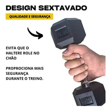 Kit Halter Injetado 1 A 10kg Emborrachado Dumbbell Cromado Foto mini 3