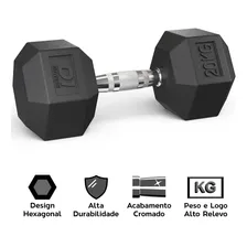 Kit Halteres Sextavado D1fitness 15kg 17,5kg 20kg D1fitness Foto mini 3