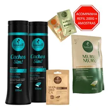 Kit Haskell Cachos Sim Shampoo E Condi 300ml + Dose Mandioca Foto mini 1