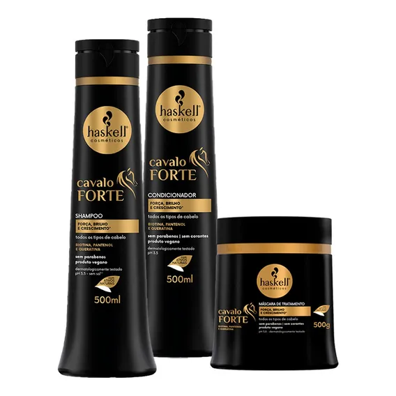 Kit Haskell Cavalo Forte Sh+cond. 500ml+ Másc 500g Foto 1