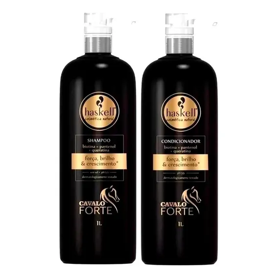 Kit Haskell Cavalo Forte Shampoo + Condicionador 1l Foto 1