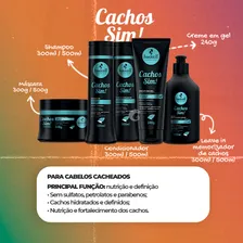 Kit Haskell Cronograma Cachos Sim Cavalo Forte Mandioca 300g Foto mini  2