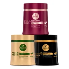 Kit Haskell Cronograma Cavalo Forte Murumuru Quina Rosa 500g Foto mini 1